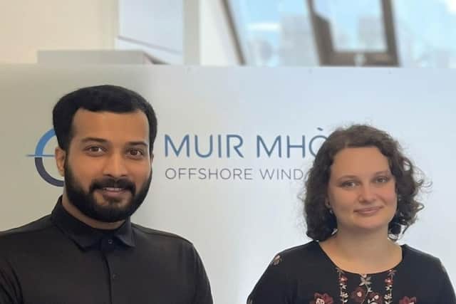 Filoteea Moldovan (R) and Shahim Asad (L) are both studying for their Masters degrees at the University of Strathclyde in Glasgow