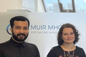 Filoteea Moldovan (R) and Shahim Asad (L) are both studying for their Masters degrees at the University of Strathclyde in Glasgow