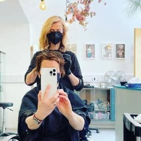 Nicola Sturgeon took a selfie to mark a momentous day as hairdressers and other businesses re-opened (Picture: Nicola Sturgeon).
