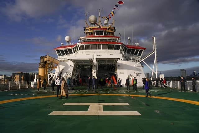 Britain's new polar ship RRS Sir David Attenborough will make a special visit to London Greenwich from 28-30 October. Photo: AP Photo/Alberto Pezzali.