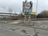 Fifty Pitches Road road in the Cardonald area of Glasgow. Picture: Potholes Make Glasgow