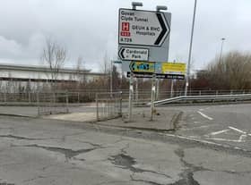Fifty Pitches Road road in the Cardonald area of Glasgow. Picture: Potholes Make Glasgow