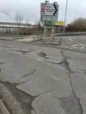 Fifty Pitches Road road in the Cardonald area of Glasgow. Picture: Potholes Make Glasgow