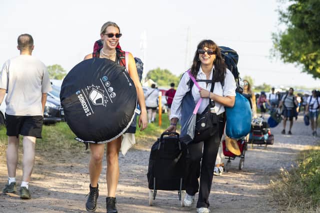 Revellers arrive for the opening of Glastonbury Festival. Picture: Tom Wren / SWNS