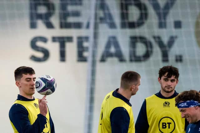 Cam Redpath and the Scotland squad prepare at the Oriam in Edinburgh. Picture: Craig Williamson/SNS