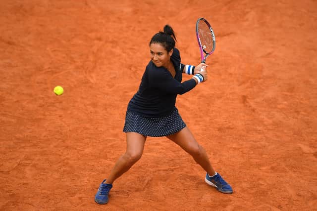 Heather Watson lost in the first round of the French Open at Roland Garros.