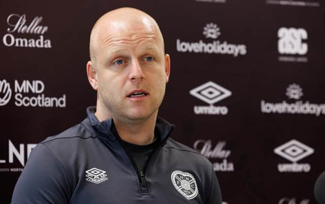 Hearts manager Steven Naismith says his players' "decision-making" is being affected by the desire to deal with the club's expectation they should be able to make an impression against the Glasgow clubs.(Photo by Ross Parker / SNS Group)