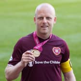 Hearts captain Steven Naismith received his Championship winner's medal last weekend.