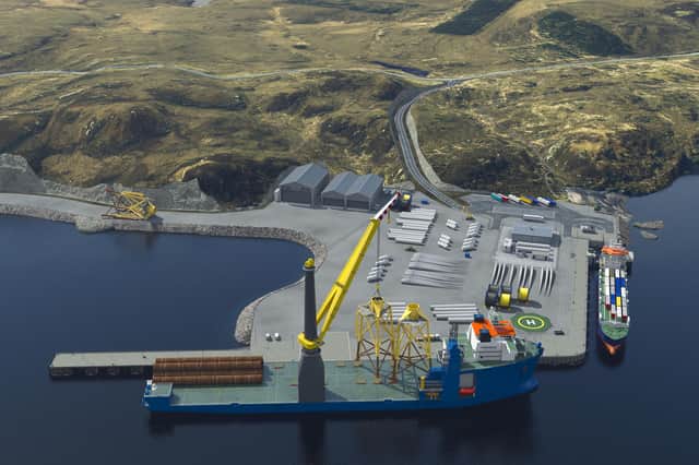 An image of how the Stornoway Deep Water Terminal should look like when completed. Image: IKM 3D Animation Services
