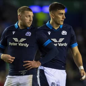 Scotland duo Finn Russell (left) and Cameron Redpath will team up at Bath next season. (Photo by Ross MacDonald / SNS Group)