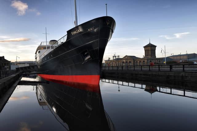 A former support vessel for the Northern Lighthouse Board, the Clyde-built Fingal was repurposed as a luxury floating hotel. Berthed in Leith in 2019, it is this year’s AA Scottish Hotel of the Year. Pic: Fiona Laing
