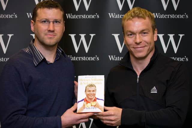 Olympic gold medallist Chris Hoy attended a book signing with Richard Moore, author of Heroes, Villains And Velodromes: Chris Hoy And Britain’s Track Cycling Revolution.