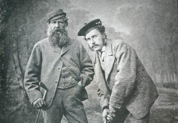 Old Tom Morris and his son, Young Tom. Picture: Phil Sheldon/Getty Images.