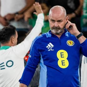 Scotland head coach Steve Clarke at full time after the Nations League defeat to Portugal in Lisbon. (Photo by Craig Williamson / SNS Group)