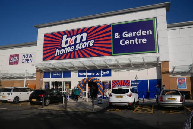 B&M is planning to open 30 more stores over the next year 