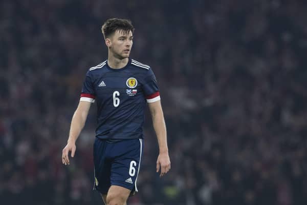 Kieran Tierney in action for Scotland who now depend on his presence more than any other player. (Photo by Craig Foy / SNS Group)