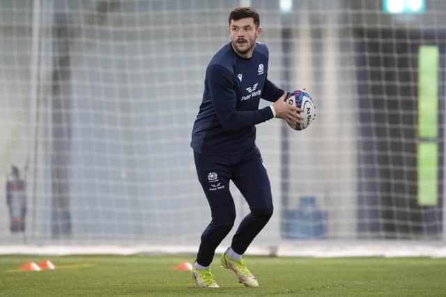 Blair Kinghorn during a Scotland training session at Oriam. (Photo by Ross MacDonald / SNS Group)