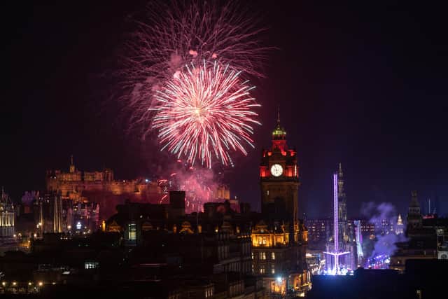 Fireworks light up the sky over Edinburgh during the city's Hogmanay celebrations in 2019. Picture: Roberto Ricciuti