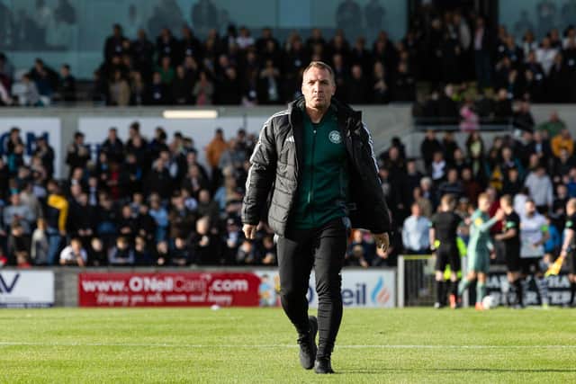 Celtic manager Brendan Rodgers spoke after the 1-1 draw with Ayr United at Somerset Park. (Photo by Craig Foy / SNS Group)