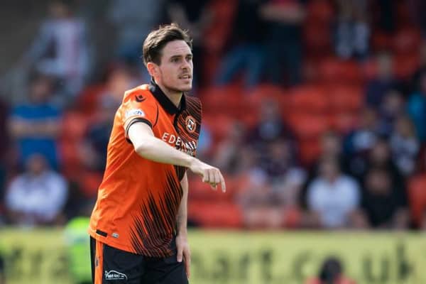 Dundee United full-back Liam Smith made his return from injury as a substitute in the 0-0 draw against Dundee at Dens Park on Tuesday. (Photo by Craig Foy / SNS Group)