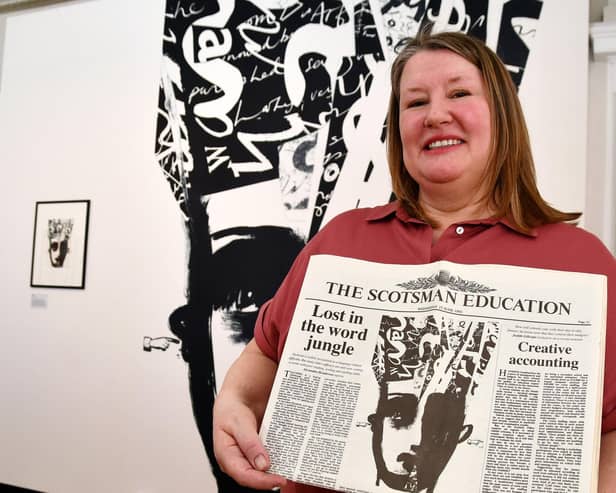 Illustrator Jill Calder with her very first paid commission, which she secured from The Scotsman. Picture: Michael Gillen
