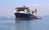 The MV Isle of Islay, a Caledonian Maritime Assets Limited (CMAL) vessel and the first of two vessels to serve the islands of Jura and Islay, taking to the water for the first time on Saturday at Cemre Marin Endustri shipyard in Yalova, Turkey. Picture: Cmal/PA Wire