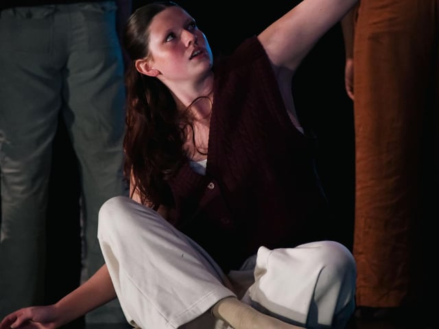 University of Alabama junior, Kenzie Greer, exploring the concept of time through contemporary dance.