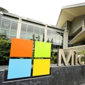 The Microsoft Corporation logo. Picture: AP Photo/Ted S. Warren, File