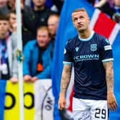 Dundee's Leigh Griffiths has been charged by the SFA over last week's smoke bomb incident at Dens Park. (Photo by Craig Williamson / SNS Group)