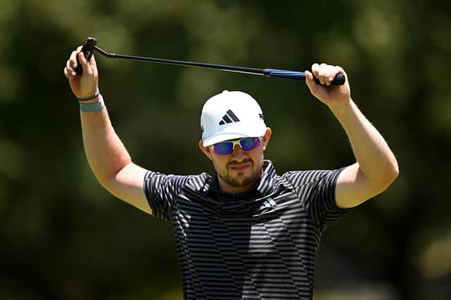 Connor Syme was frustrated to miss a good birdie chance on his final but had a good day overall on the greens in the first round of the Magical Kenya Open at Muthaiga Golf Club in Nairobi. Picture: Stuart Franklin/Getty Images.