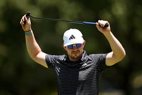 Connor Syme was frustrated to miss a good birdie chance on his final but had a good day overall on the greens in the first round of the Magical Kenya Open at Muthaiga Golf Club in Nairobi. Picture: Stuart Franklin/Getty Images.