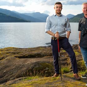 Steven Lindsay with his father George. The pair established Lindsay’s Highland Tours in early 2019.
