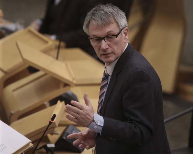 Business minister Ivan McKee during a Ministerial update on the Dalzell Historical Industrial sale at the Scottish Parliament in December last year.