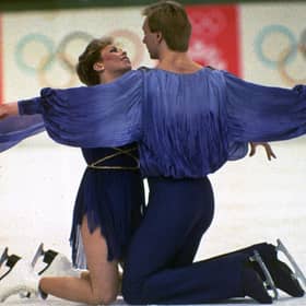 Finest hour: Britain's Jayne Torvill and Christopher Dean perform their "Bolero" ice dancing routine to win gold at the Winter Olympics in Sarajevo, on February 14, 1984.