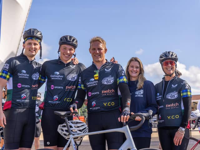 (left to right) Hamish Weir, Dylan Moody, Lewis Moody, Annie Moody, and Kathy Weir.