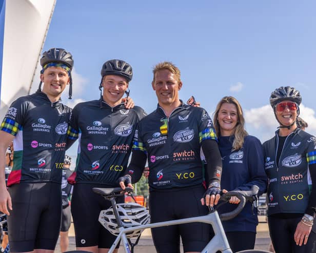 (left to right) Hamish Weir, Dylan Moody, Lewis Moody, Annie Moody, and Kathy Weir.