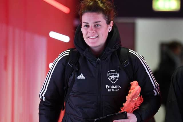 "I've made memories to last a lifetime" says 144-cap Scotland internationalist Jen Beattie as she confirms her international retirement (Photo by Alex Burstow/Arsenal FC via Getty Images)