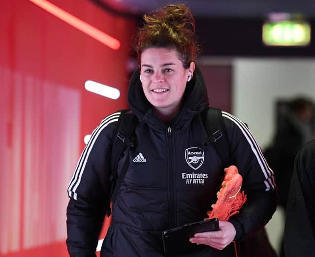 "I've made memories to last a lifetime" says 144-cap Scotland internationalist Jen Beattie as she confirms her international retirement (Photo by Alex Burstow/Arsenal FC via Getty Images)