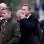 Sir Chris Hoy at Melrose Parish Church before a memorial service for Doddie Weir. Picture: Andrew Milligan/PA Wire.