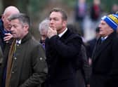 Sir Chris Hoy at Melrose Parish Church before a memorial service for Doddie Weir. Picture: Andrew Milligan/PA Wire.