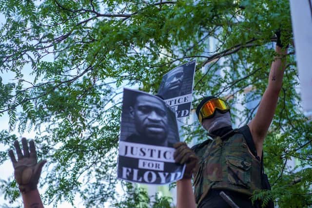 Protesters gather in a call for justice for George Floyd, a black man who died after a white policeman kneeled on his neck for several minutes (Photo: KEREM YUCEL/AFP via Getty Images)