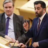 Humza Yousaf set out his vision for Scotland at the Holyrood parliament yesterday (Picture: Jeff J Mitchell/Getty Images)
