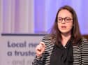 SNP leadership candidate Kate Forbes taking part in the SNP leadership debate in Inverness on Friday