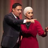 Scottish Labour leader Anas Sarwar, with wife Furheen, after speaking on the first day of the Scottish Labour Party conference. Picture: Jane Barlow/PA Wire