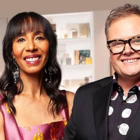 Host Alan Carr and series judge Michelle Ogundehin follow the journey of ten talented interior designers competing for one life-changing contract with their dazzling designs