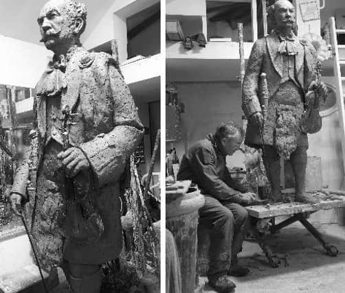 David Annand’s clay sculpture of James Scott Skinner.