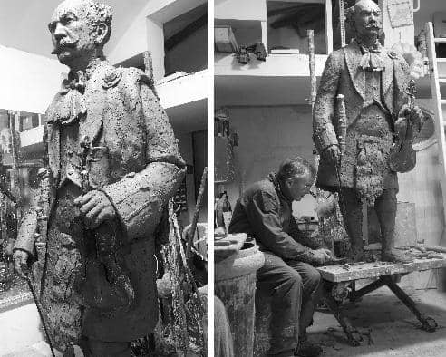 David Annand’s clay sculpture of James Scott Skinner.