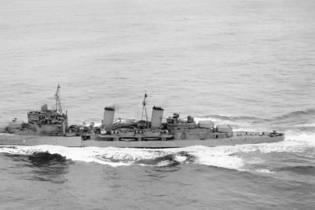 The HMS Edinburgh pictured at Scapa Flow a year before it was scuttled by the Royal Navy in the Arctic Ocean, on May 2 1942. PIC: Imperial War Museum.