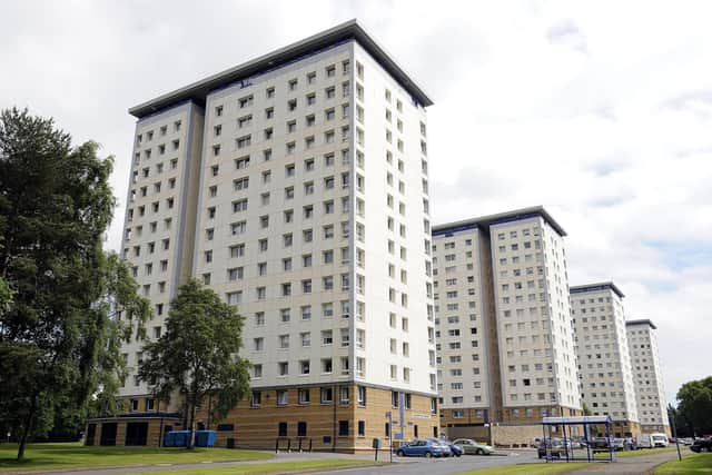 Mine water could possibly be used to power heating systems in high rise flats in Falkirk's Callendar Park. Pic: Michael Gillen