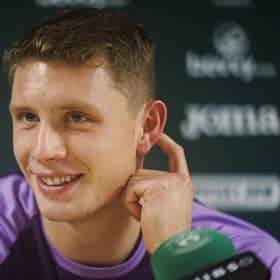 Will Fish says he is learning so much from his loan spell at Hibs. Photo by Mark Scates / SNS Group